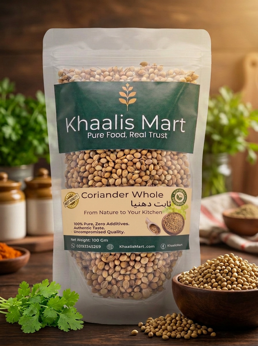 Khaalis Mart Coriander Whole (Dhanya) - 100g